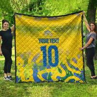 Custom Brazil Football Champion 2024 Quilt - Wonder Print Shop