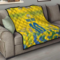 Custom Brazil Football Champion 2024 Quilt - Wonder Print Shop