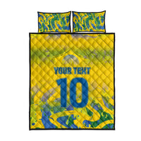 Custom Brazil Football Champion 2024 Quilt Bed Set - Wonder Print Shop