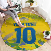 Custom Brazil Football Champion 2024 Round Carpet