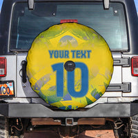 Custom Brazil Football Champion 2024 Spare Tire Cover - Wonder Print Shop