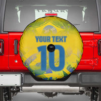 Custom Brazil Football Champion 2024 Spare Tire Cover - Wonder Print Shop