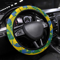 Brazil Football Champion 2024 Steering Wheel Cover - Wonder Print Shop