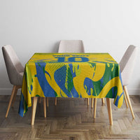 Custom Brazil Football Champion 2024 Tablecloth - Wonder Print Shop