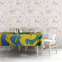 Custom Brazil Football Champion 2024 Tablecloth - Wonder Print Shop