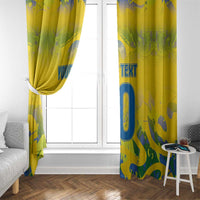 Custom Brazil Football Champion 2024 Window Curtain - Wonder Print Shop