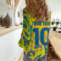 Custom Brazil Football Champion 2024 Women Casual Shirt - Wonder Print Shop