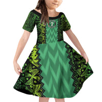 Custom Nigeria Football Champion 2024 Family Matching Off Shoulder Short Dress and Hawaiian Shirt - Wonder Print Shop