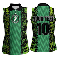 Custom Nigeria Football Champion 2024 Women Sleeveless Polo Shirt - Wonder Print Shop