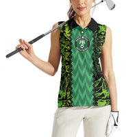 Custom Nigeria Football Champion 2024 Women Sleeveless Polo Shirt - Wonder Print Shop