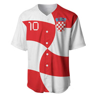 Custom Croatia National Football Baseball Jersey Reds and Whites Checkered - Wonder Print Shop