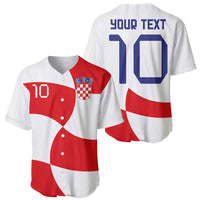 Custom Croatia National Football Baseball Jersey Reds and Whites Checkered - Wonder Print Shop