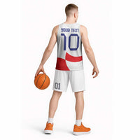 Custom Croatia National Football Basketball Jersey Reds and Whites Checkered - Wonder Print Shop