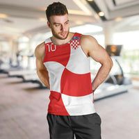 Custom Croatia National Football Men Tank Top Reds and Whites Checkered - Wonder Print Shop