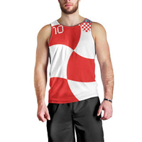 Custom Croatia National Football Men Tank Top Reds and Whites Checkered - Wonder Print Shop