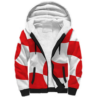 Custom Croatia National Football Sherpa Hoodie Reds and Whites Checkered - Wonder Print Shop