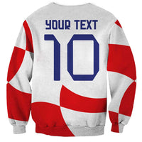 Custom Croatia National Football Sweatshirt Reds and Whites Checkered - Wonder Print Shop