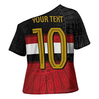 Custom Egypt National Football Cross Shoulder Shirt Egyptian Geometric and Flag - Wonder Print Shop