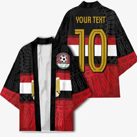 Custom Egypt National Football Kimono Egyptian Geometric and Flag - Wonder Print Shop