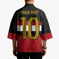 Custom Egypt National Football Kimono Egyptian Geometric and Flag - Wonder Print Shop