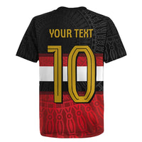 Custom Egypt National Football Rugby Jersey Egyptian Geometric and Flag - Wonder Print Shop