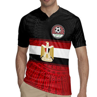 Custom Egypt National Football Rugby Jersey Egyptian Geometric and Flag - Wonder Print Shop