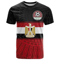 Custom Egypt National Football T Shirt Egyptian Geometric and Flag - Wonder Print Shop