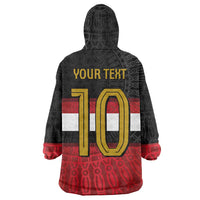 Custom Egypt National Football Wearable Blanket Hoodie Egyptian Geometric and Flag - Wonder Print Shop