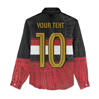 Custom Egypt National Football Women Casual Shirt Egyptian Geometric and Flag - Wonder Print Shop