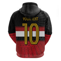 Custom Egypt National Football Zip Hoodie Egyptian Geometric and Flag - Wonder Print Shop