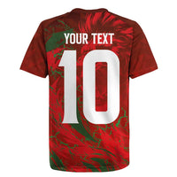 Custom Morocco National Football Rugby Jersey Atlas Lions Sporty Abstract Pattern - Wonder Print Shop