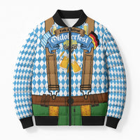 Oktoberfest Bomber Puffer Jacket Beer Festival Spirit Lederhosen Costume Style - Wonder Print Shop
