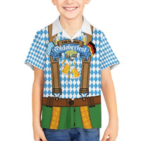 Oktoberfest Hawaiian Shirt Beer Festival Spirit Lederhosen Costume Style - Wonder Print Shop