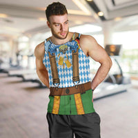Oktoberfest Men Tank Top Beer Festival Spirit Lederhosen Costume Style - Wonder Print Shop