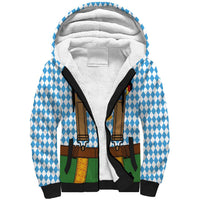 Oktoberfest Sherpa Hoodie Beer Festival Spirit Lederhosen Costume Style - Wonder Print Shop