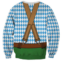 Oktoberfest Sweatshirt Beer Festival Spirit Lederhosen Costume Style - Wonder Print Shop