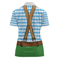 Oktoberfest Women Polo Shirt Beer Festival Spirit Lederhosen Costume Style - Wonder Print Shop
