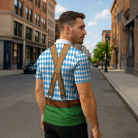 Oktoberfest Zipper Polo Shirt Beer Festival Spirit Lederhosen Costume Style - Wonder Print Shop