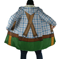 Bavarian Lederhosen Costume Style Cloak Blue Caro Pattern - Wonder Print Shop