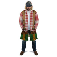 Bavarian Lederhosen Costume Style Cloak Red Caro Pattern - Wonder Print Shop