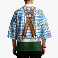 Bavarian Lederhosen Costume Style Kimono Edelweiss Rautenflagge Pattern - Wonder Print Shop
