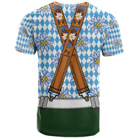 Bavarian Lederhosen Costume Style T Shirt Edelweiss Rautenflagge Pattern - Wonder Print Shop