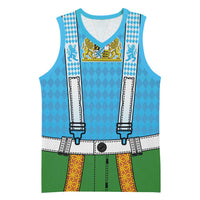 Bavarian Lederhosen Costume Style Basketball Jersey Lions Rautenflagge Pattern - Wonder Print Shop