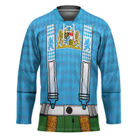 Bavarian Lederhosen Costume Style Hockey Jersey Lions Rautenflagge Pattern - Wonder Print Shop