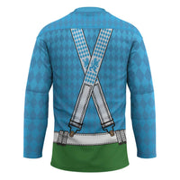 Bavarian Lederhosen Costume Style Hockey Jersey Lions Rautenflagge Pattern - Wonder Print Shop