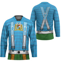 Bavarian Lederhosen Costume Style Hockey Jersey Lions Rautenflagge Pattern - Wonder Print Shop