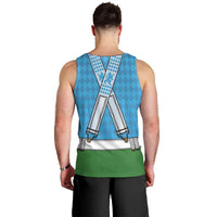 Bavarian Lederhosen Costume Style Men Tank Top Lions Rautenflagge Pattern - Wonder Print Shop