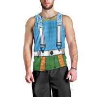 Bavarian Lederhosen Costume Style Men Tank Top Lions Rautenflagge Pattern - Wonder Print Shop