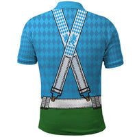 Bavarian Lederhosen Costume Style Polo Shirt Lions Rautenflagge Pattern - Wonder Print Shop