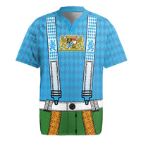 Bavarian Lederhosen Costume Style Rugby Jersey Lions Rautenflagge Pattern - Wonder Print Shop